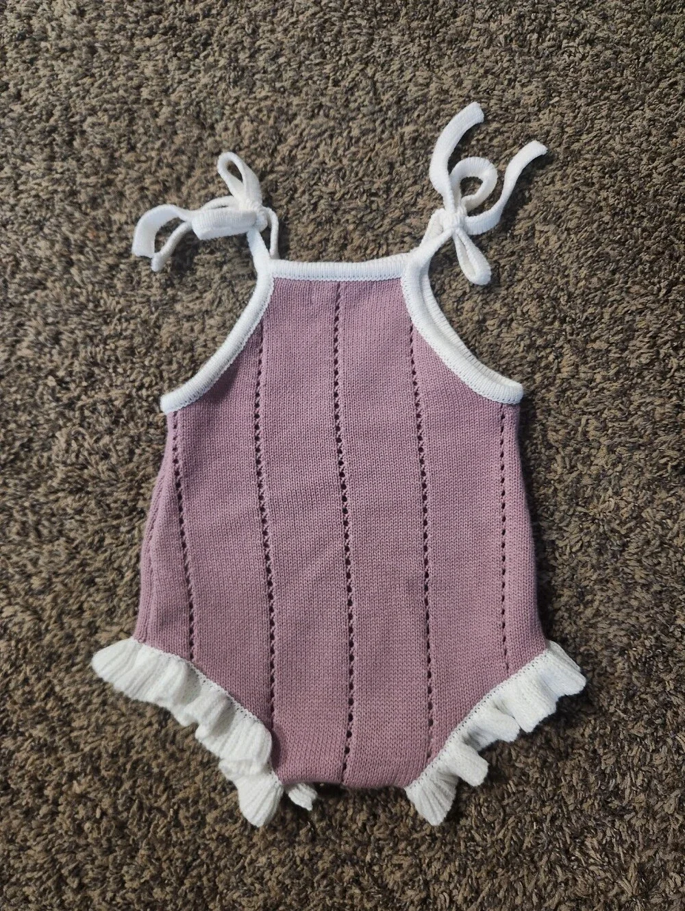 Forever French Matilda Knit Ruffle Romper